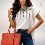 Blusa Esencia | Bordado a Mano en Manta Cruda