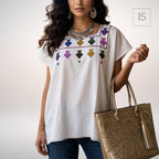 Blusa Esencia | Bordado a Mano en Manta Cruda