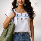 Blusa Esencia | Bordado a Mano en Manta Cruda