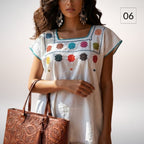 Blusa Esencia | Bordado a Mano en Manta Cruda