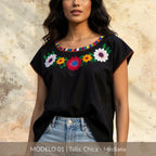 Blusa Marimba Ocosingo- Bordado a mano