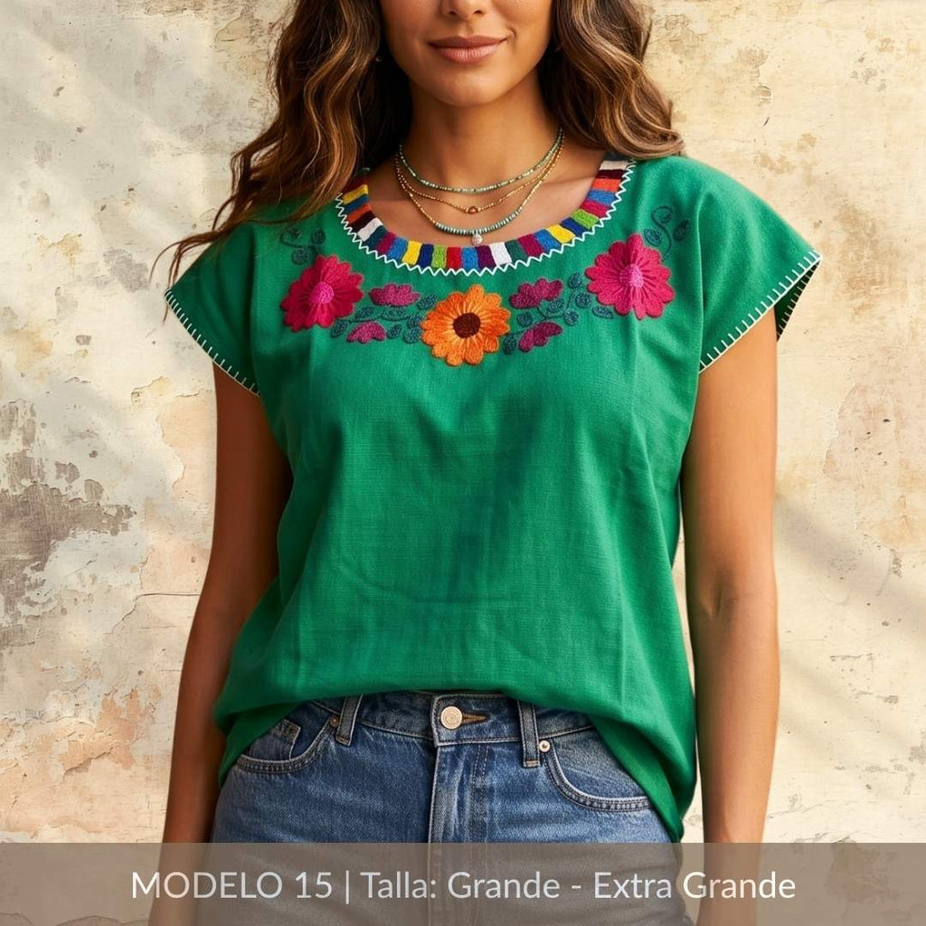 Blusa Marimba Ocosingo- Bordado a mano