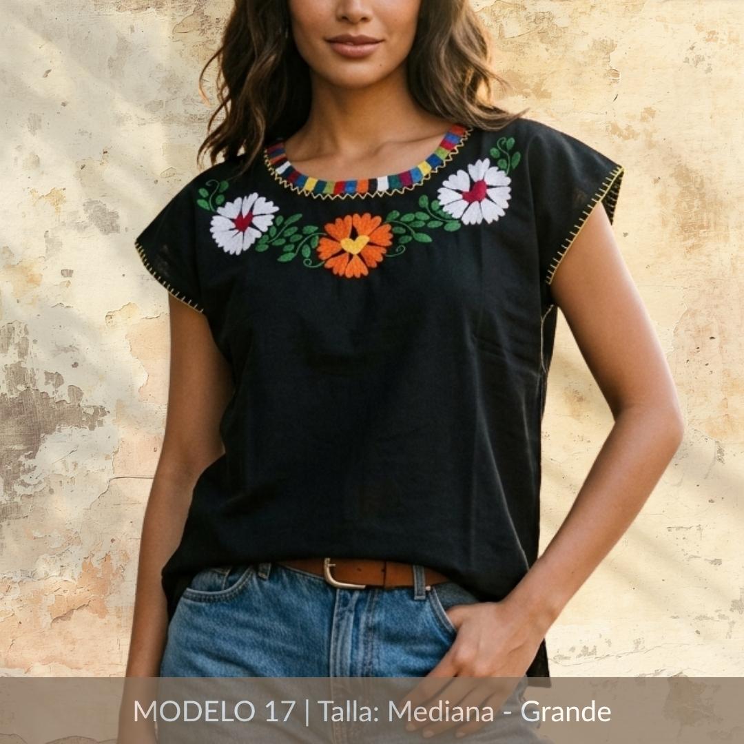Blusa Marimba Ocosingo- Bordado a mano