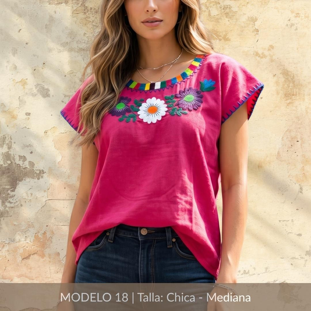 Blusa Marimba Ocosingo- Bordado a mano