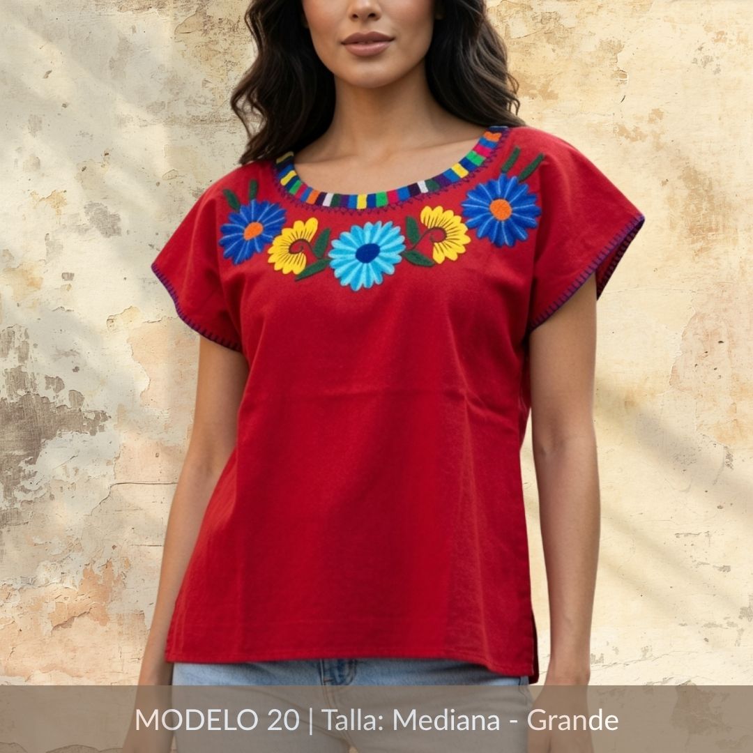 Blusa Marimba Ocosingo- Bordado a mano
