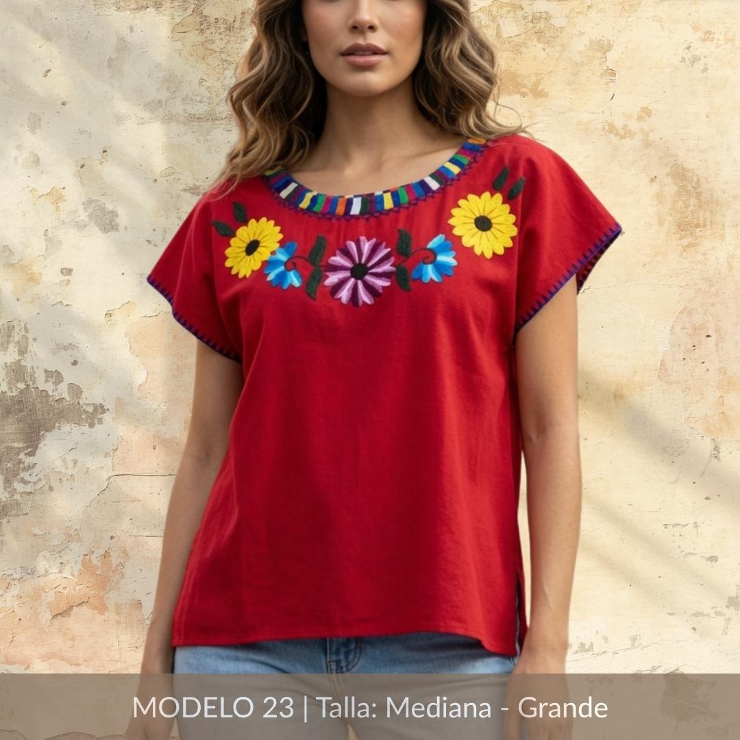 Blusa Marimba Ocosingo- Bordado a mano