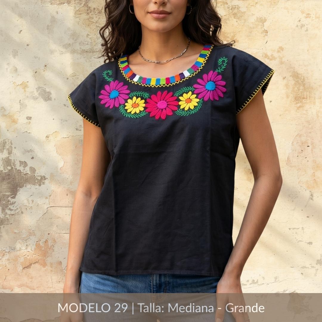 Blusa Marimba Ocosingo- Bordado a mano