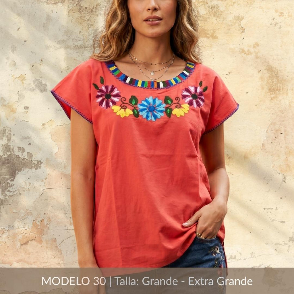 Blusa Marimba Ocosingo- Bordado a mano