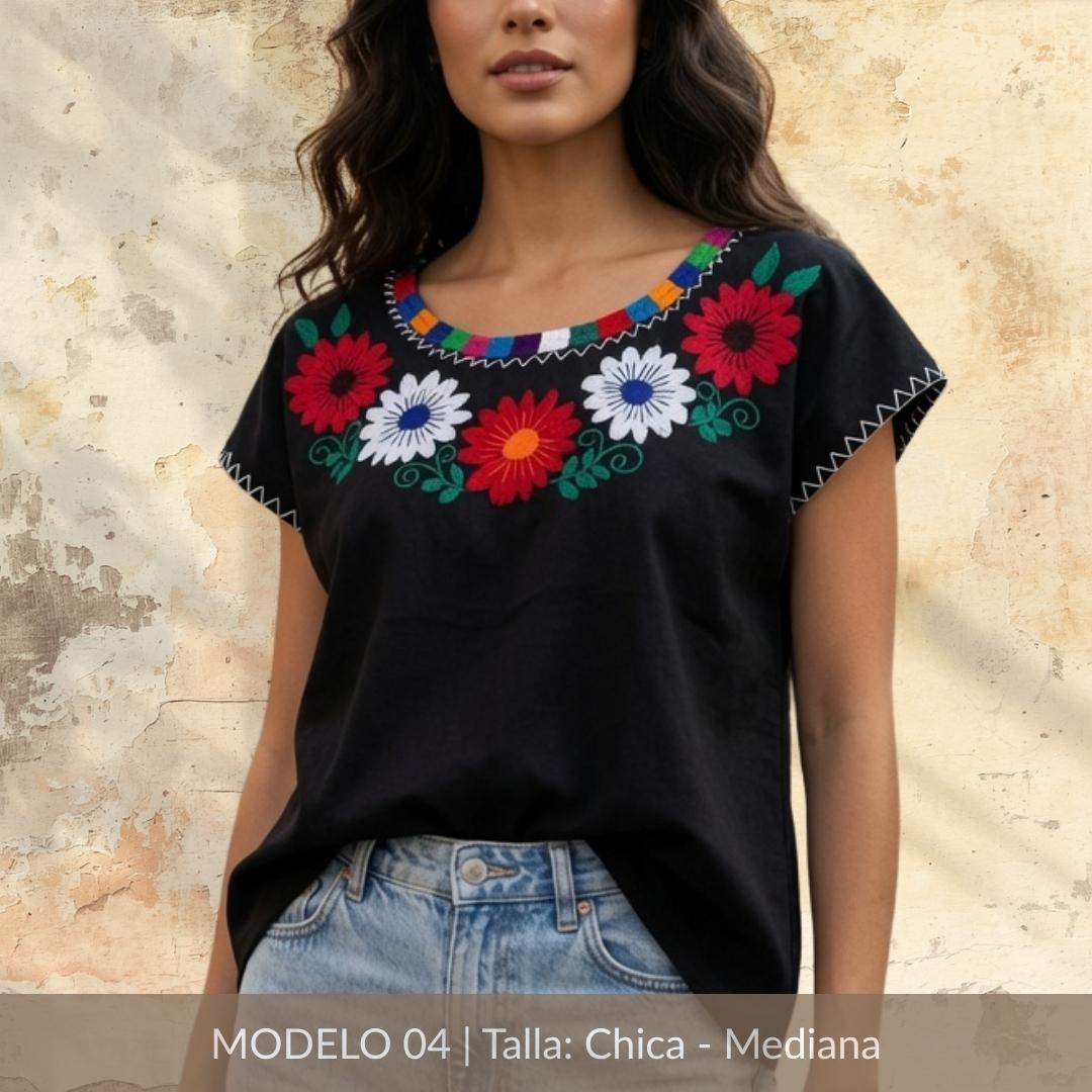 Blusa Marimba Ocosingo- Bordado a mano