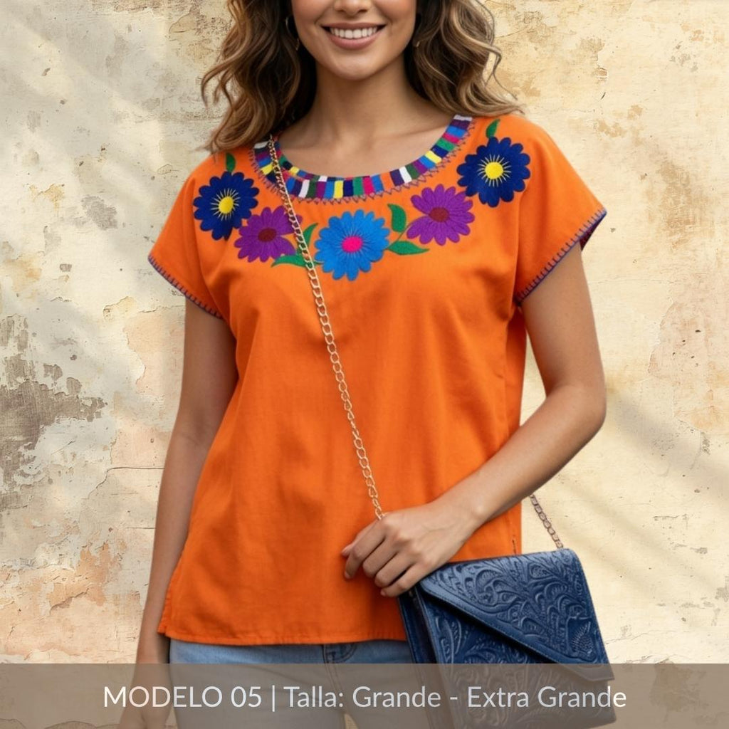 Blusa Marimba Ocosingo- Bordado a mano