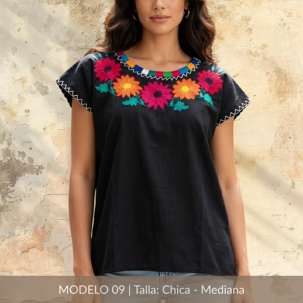 Blusa Marimba Ocosingo- Bordado a mano