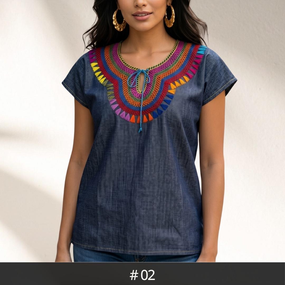 Blusa Chamula Denim