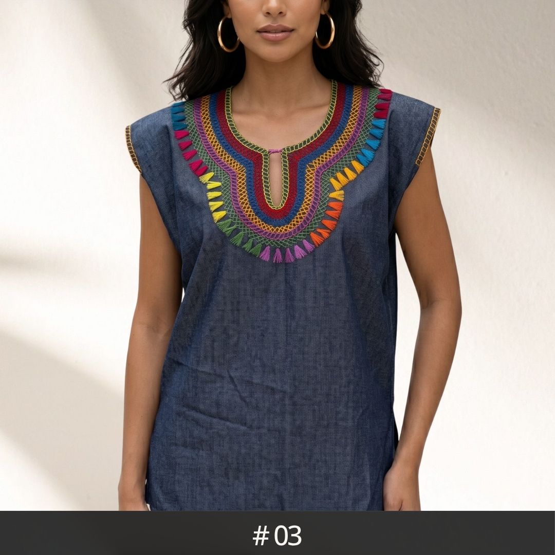 Blusa Chamula Denim