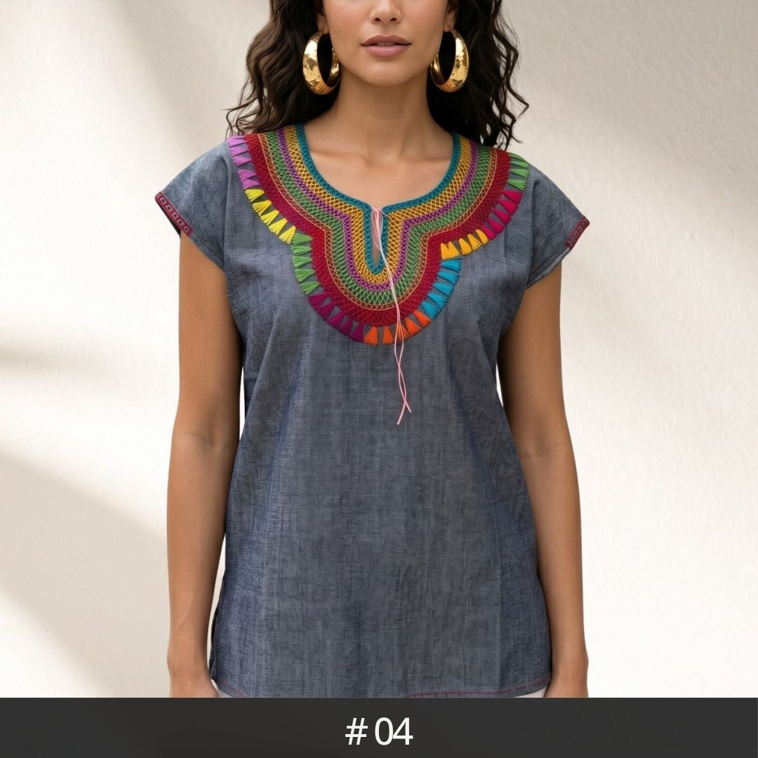 Blusa Chamula Denim