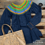 Bluson ArcoIris - MÉXICO ARTE Y MODA - Blusón Artesanal