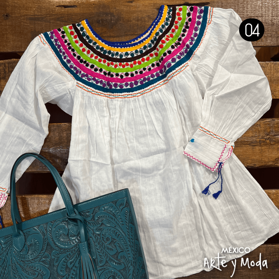 Bluson ArcoIris - MÉXICO ARTE Y MODA - Blusón Artesanal