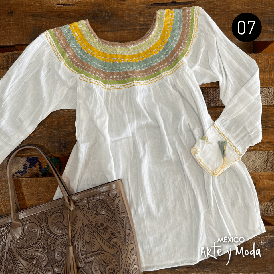 Bluson ArcoIris - MÉXICO ARTE Y MODA - Blusón Artesanal