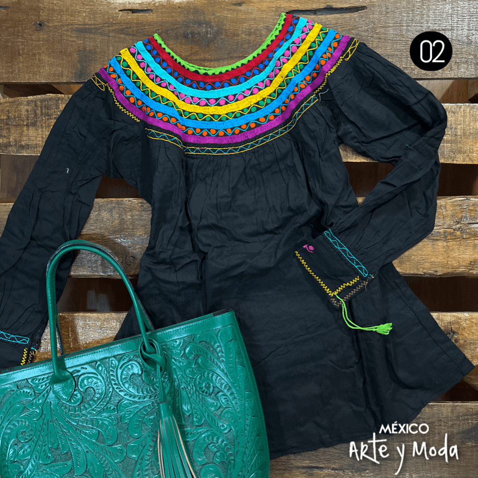 Bluson ArcoIris - MÉXICO ARTE Y MODA - Blusón Artesanal