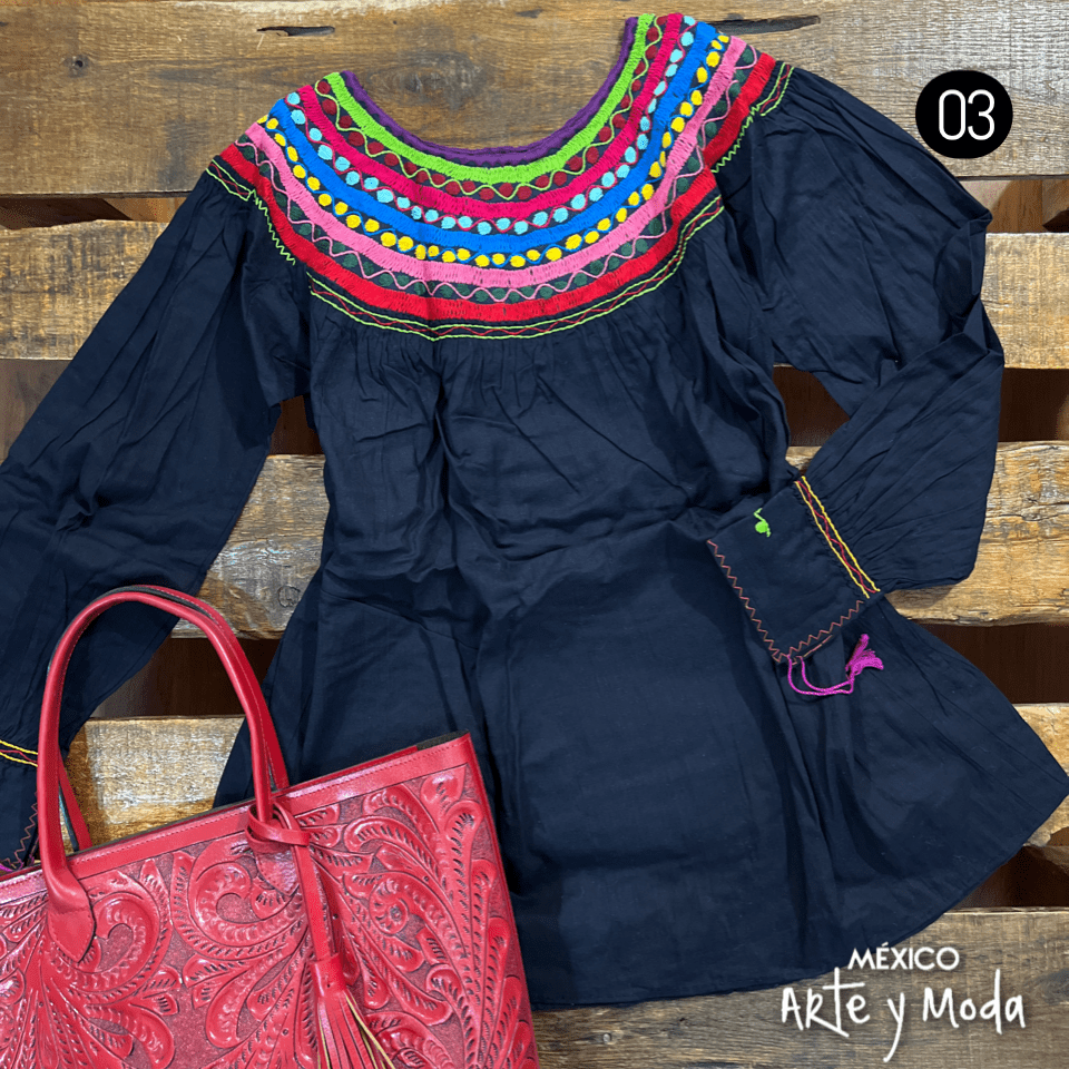 Bluson ArcoIris - MÉXICO ARTE Y MODA - Blusón Artesanal