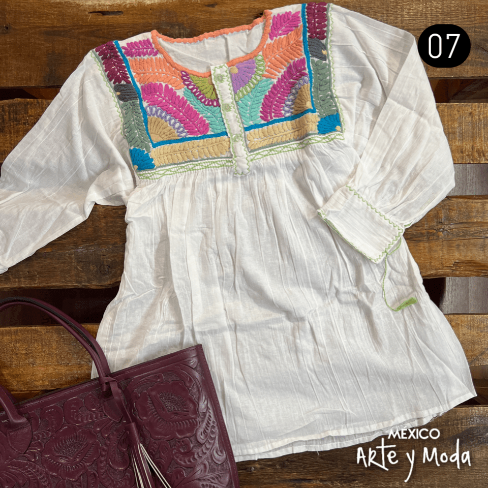 Bluson Helecho - MÉXICO ARTE Y MODA - Blusón Artesanal