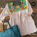 Bluson Punto de Cruz Rayon - MÉXICO ARTE Y MODA - Blusa Bordada