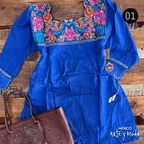 Bluson Punto de Cruz Rayon - MÉXICO ARTE Y MODA - Blusa Bordada