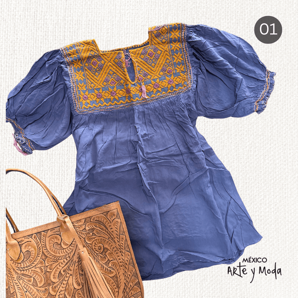 Bluson San Andres Contempo - MÉXICO ARTE Y MODA - Blusa Bordada