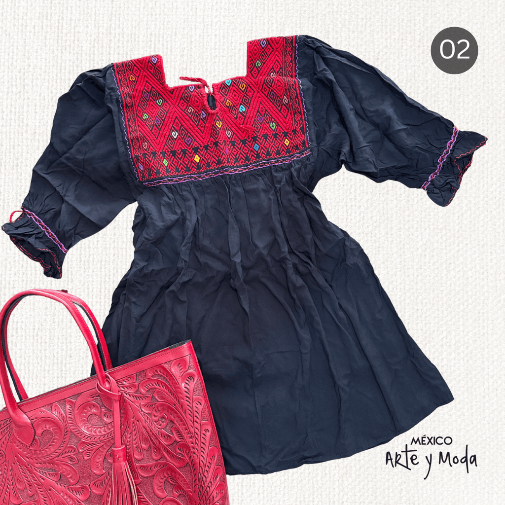 Bluson San Andres Contempo - MÉXICO ARTE Y MODA - Blusa Bordada