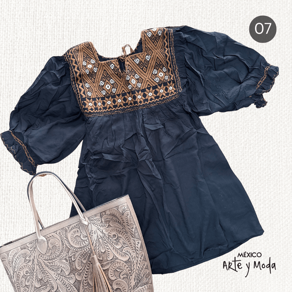 Bluson San Andres Contempo - MÉXICO ARTE Y MODA - Blusa Bordada