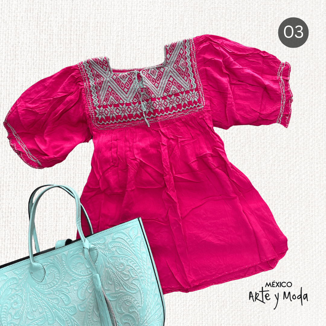 Bluson San Andres Contempo - MÉXICO ARTE Y MODA - Blusa Bordada