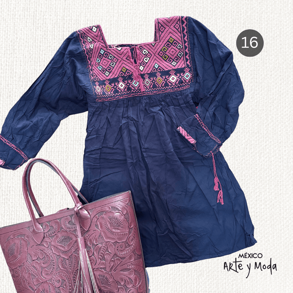 Bluson San Andres Rayon - MÉXICO ARTE Y MODA - Blusón Artesanal