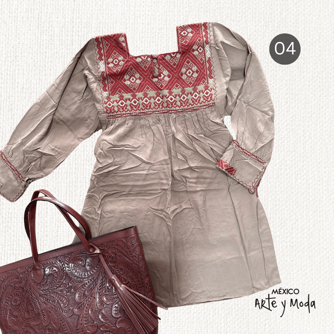 Bluson San Andres Rayon - MÉXICO ARTE Y MODA - Blusón Artesanal