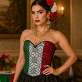Bustier Patria Punto de Cruz - MÉXICO ARTE Y MODA - Blusa Bordada