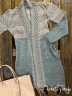Cardigan Flecos Largo - MÉXICO ARTE Y MODA - Sudaderas y Suéteres