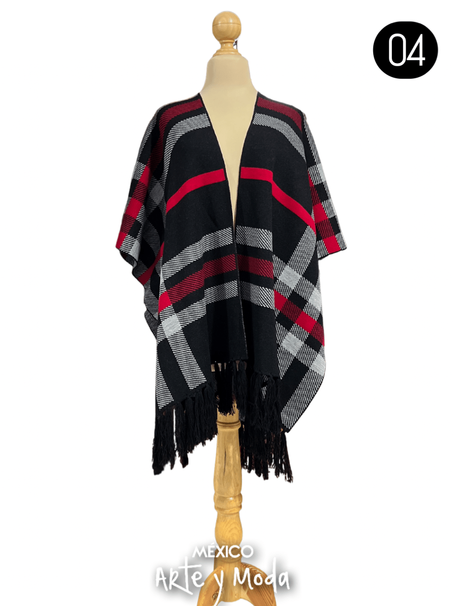 Cardigan Tartan - MÉXICO ARTE Y MODA - Capa Bordada