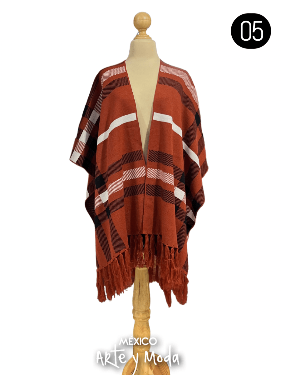 Cardigan Tartan - MÉXICO ARTE Y MODA - Capa Bordada