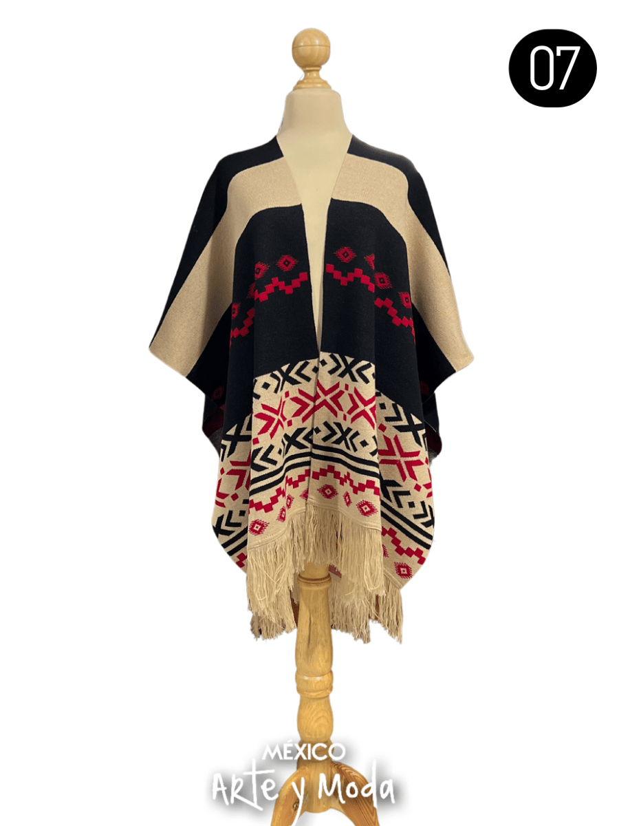 Cardigan Tartan - MÉXICO ARTE Y MODA - Capa Bordada