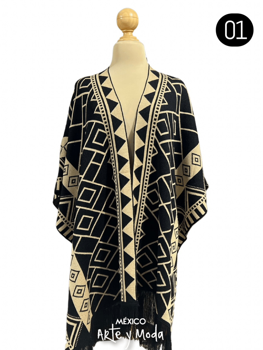 Cardigan Tribal - MÉXICO ARTE Y MODA - Capa Bordada