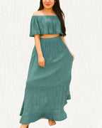 Conjunto Campesino - MÉXICO ARTE Y MODA - Vestido Bordado