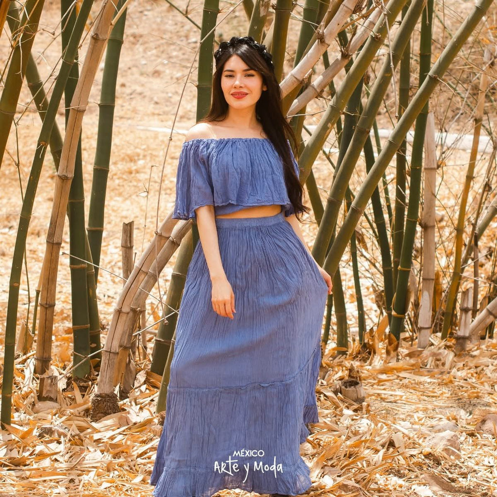 Conjunto Campesino - MÉXICO ARTE Y MODA - Vestido Bordado