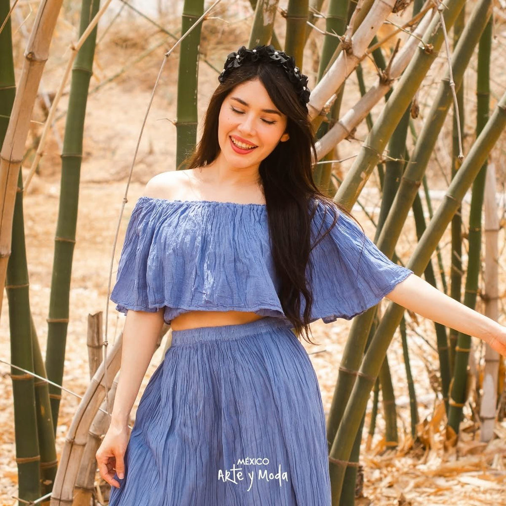 Conjunto Campesino - MÉXICO ARTE Y MODA - Vestido Bordado