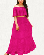 Conjunto Campesino - MÉXICO ARTE Y MODA - Vestido Bordado