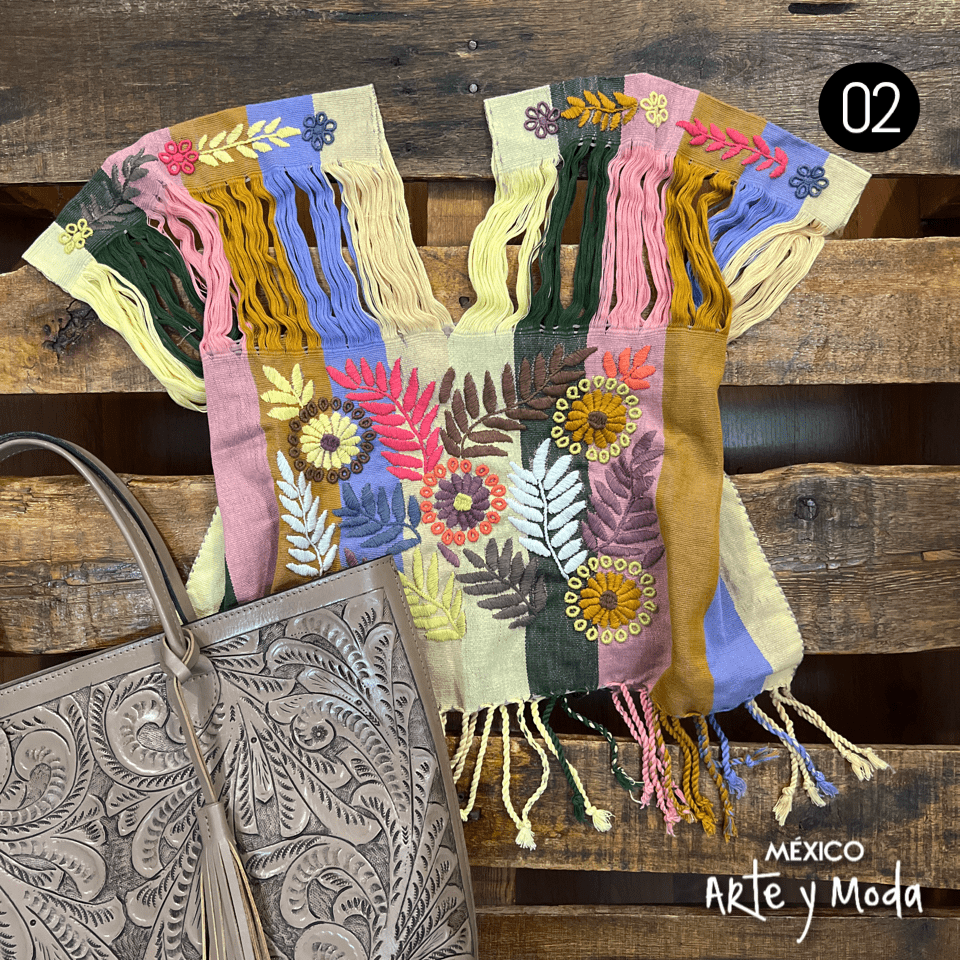 Crop Top Fusion - MÉXICO ARTE Y MODA - Blusa Bordada