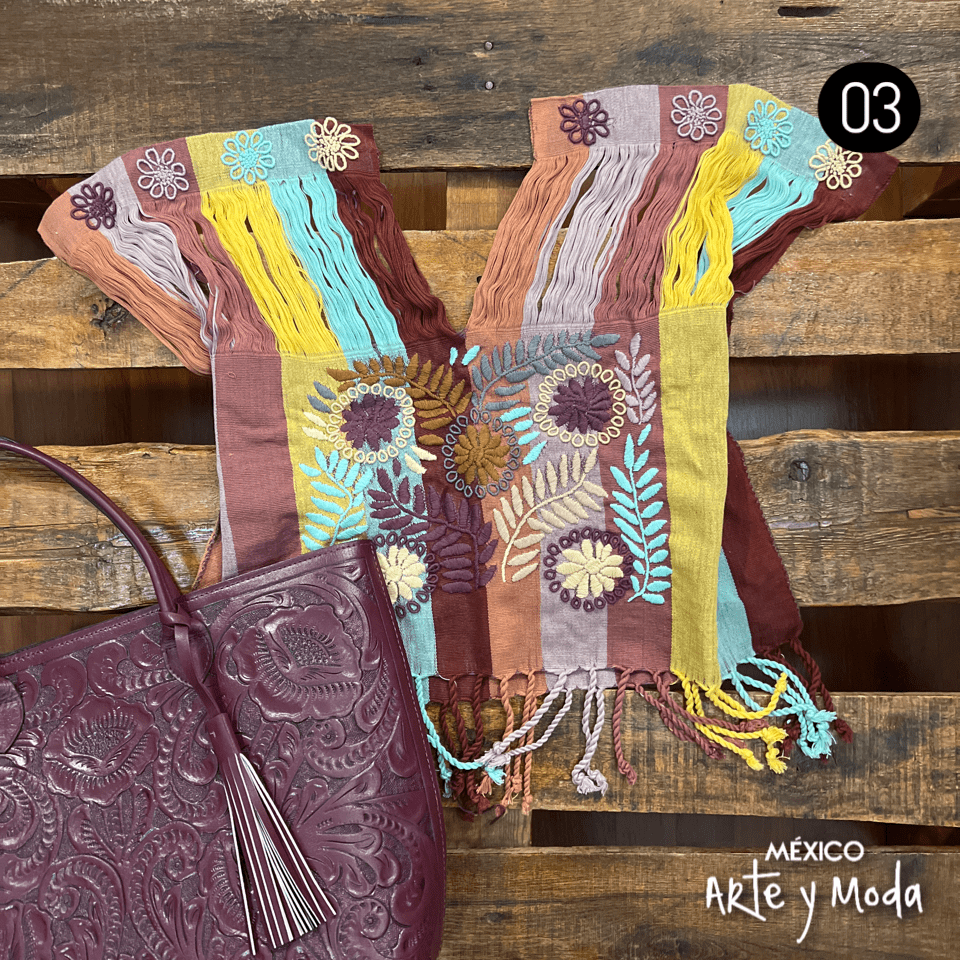 Crop Top Fusion - MÉXICO ARTE Y MODA - Blusa Bordada