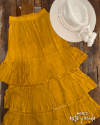 Falda Larga Olanes - MÉXICO ARTE Y MODA - Falda