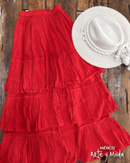 Falda Larga Olanes - MÉXICO ARTE Y MODA - Falda