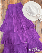 Falda Larga Olanes - MÉXICO ARTE Y MODA - Falda