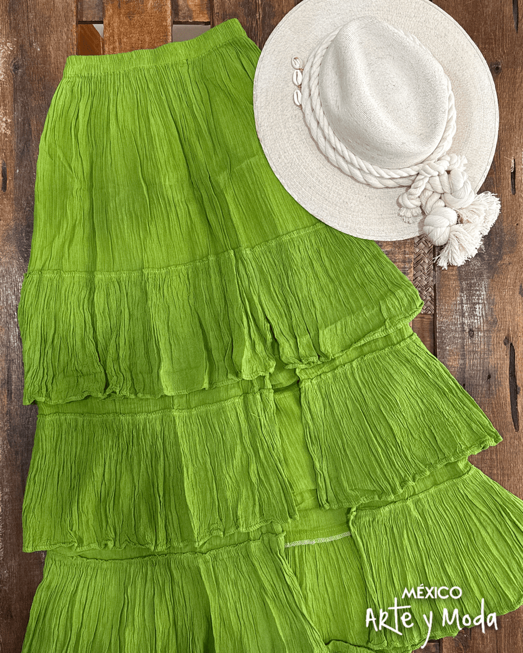 Falda Larga Olanes - MÉXICO ARTE Y MODA - Falda