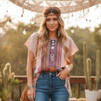 Huipil Boho Chic - MÉXICO ARTE Y MODA - Blusa Bordada
