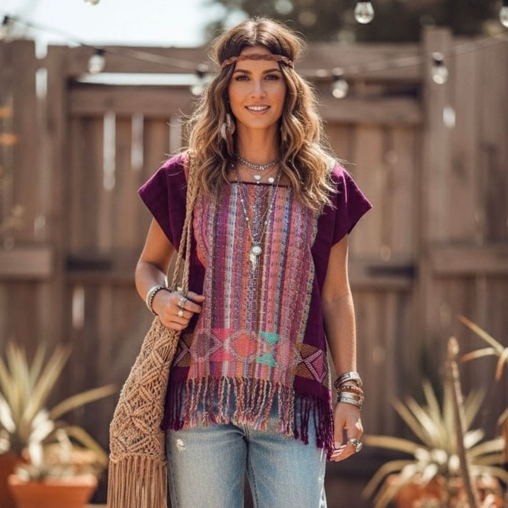 Huipil Boho Chic - MÉXICO ARTE Y MODA - Blusa Bordada